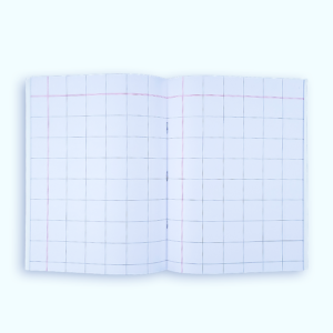 Large Square Lines Exercise Book - Open